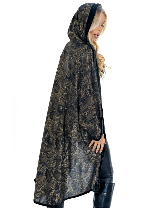 HOODED GOLD PAISLEY