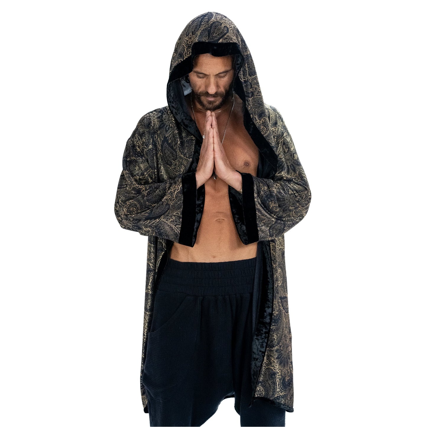 HOODED GOLD PAISLEY