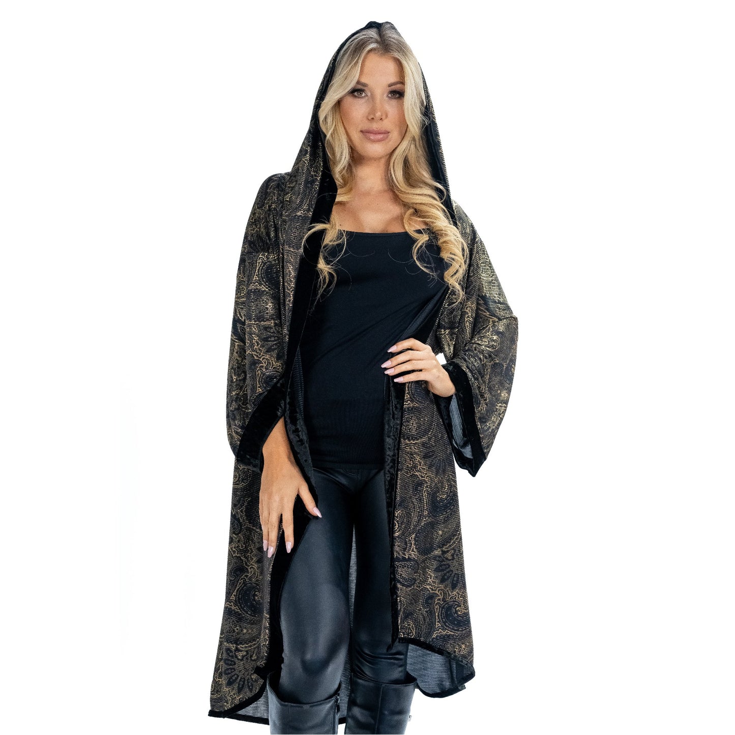 HOODED GOLD PAISLEY